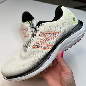 New Balance Fresh Foam 680v7 White Yellow Blanc Jaune Sneakers